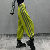 Harajuku High Waist Side Stripe Loose Harem Pants